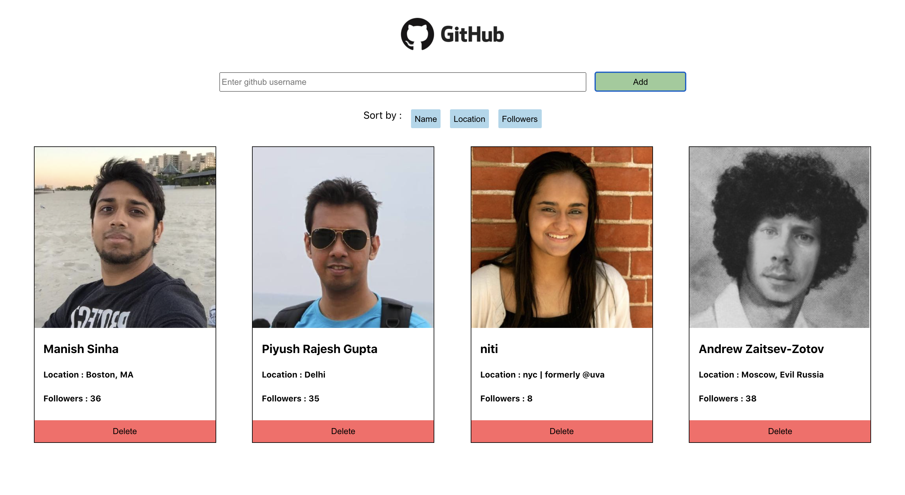 github userdetails